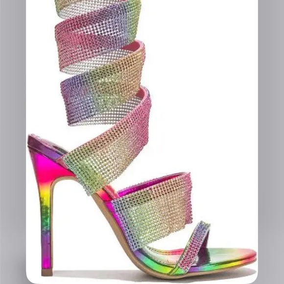 Cape Robbin Shoes - Cape Robbin Multicolor Strappy Heels